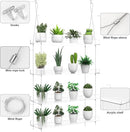 4-Tier Hanging Clear Plant Shelves for Windows, Acrylic Window Wall Plant Stand Shelf for Kitchen Indoor Gardens, Flower, Succulents, Herb, Seedling Organization, and Pots Display, 16 Inch per Tier by GreenHaven Gardens