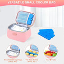 PIIOSER Breast Milk Cooler Bag with 2 Ice Pack, Fit 6 Breastmilk Storage Bags Up to 8Oz, Insulated Baby Bottles Tote Bag for Daycare and Breastfeeding Mom (Pink-XS) by TinyTreasures Baby Boutique
