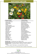 Geva Grow on The Go Seed Shaker - Northwest Wildflower Seeds Regional Mix - Organic, Non-GMO - 100% Pure Seed - 20 Different Wildflowers Seeds of Annual and Perennial, 2oz by GreenHaven Gardens