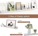 Picture Ledge Shelf for Wall, Floating Shelves Set of 4, 48 Inch Long Nursery Book Shelves for Toys Storage, Kids Bookshelf Wall Mounted for Books Photo Frames, White by TinyTreasures Baby Boutique