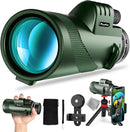 40X60 Monocular Telescope with Smartphone Holder& Tripod, High Power Nitrogen-Filled Monocular for Adults with BAK4 Prism & FMC Lens, HD Monocular Scope for Birdwatching Hiking Concert Travelling by TinyTreasures Baby Boutique