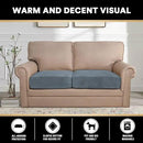 PrinceDeco Velvet Stretch Couch Cushion Cover Soft Cushion Slipcover for Chair Loveseat Sofa Furniture Protector Seat Cushion Sofa Cover (Each Width Up to 29.5", Stone Blue) by CozyNest Decor