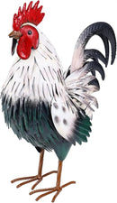 Rooster Garden Statue Sculpture Metal Chicken Yard Decor Outdoor Figurines Patio Backyard Decoration by GreenHaven Gardens