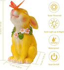 Attivolife Solar Rabbit Garden Light, Outdoor Bunny Statues Patio Ornament Decor for Lawn Balcony Yard, Perfect Housewarming Gifts for Mum Grandmom on Birthday Mother's Day by CozyNest Decor