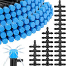 200 Pcs Drip Irrigation Kit for 1/4" Tubing Include 100 Drip Irrigation Emitter Adjustable Fan Shape Drip Irrigation Parts and 100 Barbed Tee Fittings Barbed Connectors for Garden Lawn Patio by GreenHaven Gardens