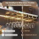 LINFIDITE Gold Under Cabinet Wine Glass Holder, 2 Pack, Space Saving, Easy Installation, Anti-Skid, Compact Design, Sturdy Materials, Affordable Gift by CozyNest Decor