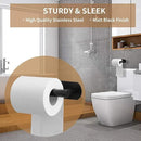 Toilet Paper Holder,Adhesive,Matt Black,Wall Mount,Toilet Paper Roll Holder,no Drilling,Bathroom/Rv/Washroom, SUS 304 Stainless Steel, Rustproof (Black, 1 Piece) by CozyNest Decor
