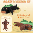 Crochet Kit for Beginners - 2 PCS Dachshund Crochet Kits with Step-by-Step Video Tutorials, Beginner Crochet Kit for Adults, Crochet Animal Kit for Kids, Dog Craft Knitting Kit by TinyTreasures Baby Boutique