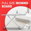 Ironing Board Full Size 54" L x 13" W, Foldable & Adjustable Height Iron Board with Heat-Resistant Cover and Iron Rest, Sturdy & Space-Saving Ironing Table for Home by CozyNest Decor