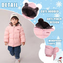 Infant Baby Winter Coat Bear Hooded Jacket Warm Fleece Snowsuit Windproof Outerwear for Toddler Boy Girl 9M-4T by TinyTreasures Baby Boutique
