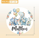 Custom Baby Crib Set - 5 Pcs Personalized Name Blue Dinosaur Crib Bedding Set for Infants Toddlers - Soft Double Layer Nursery Bedding Set for Boys - Customized Gifts for Baby Shower Birthday by TinyTreasures Baby Boutique