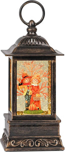 Fall Snow Globes, Scarecrow Couple with Pumpkin Scene Snow Globes, Glittering Lantern with Timer, Snow Globe Lantern USB or Battery Powered for Fall Festival Thanksgiving Day Decor by CozyNest Decor