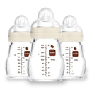 MAM Premium Glass Baby Bottles, Easy Switch Between Breast and Bottle, Feel Good Slow Flow, Newborn Essentials Must Have, 0+ Months, BPA Free, 6oz, Unisex, 3 Pack by TinyTreasures Baby Boutique