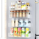 Magnetic Spice Rack for Refrigerator, Kitchen Organizer and Storage Shelf, Clear(4 Pack) by CozyNest Decor
