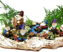 Garden Miniature Gnomes Set of 5PCS,Happy Life Gift for Outdoor Fairy Garden Yard Lawn Décor by GreenHaven Gardens