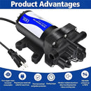 Water Pressure Booster Pump 110v Diapphragm Pump Inline Water Pump 75psi 5.5 GPM Self Priming RV Water Pump for Kitchen, Bathroom, RV, Marine Yacht, Caravan, Garden by GreenHaven Gardens