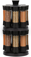 Kitchen Art Elite Auto-Measure Spice Professional 8 Compartments Black 7.45 x 7.45 x 8.25 inches by CozyNest Decor