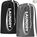 Sylfairy 2 Pack XL Laundry Bag with Strap,Heavy Duty Travel Laundry Bag,Rip-Stop Dirty Clothes Shoulder Bag with Drawstring,Easy Fit a Laundry Hamper or Basket Travel Essentials by TinyTreasures Baby Boutique