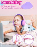 Tronsmart KH01 Kids Headphones - Foldable Over-Ear With Safety Volume 85/93dB, HD Stereo, 3.5mm Jack for Boys/Girls/School/Kindle/Travel/Tablets (Pink) by TinyTreasures Baby Boutique