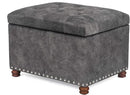 Joveco 24" Rectangular Ottoman with Storage for Living Room, Upholstered Storage Bench Foot Stool and Seat with Lift Off Lid, Coffee Table Footrest for Bedroom by CozyNest Decor