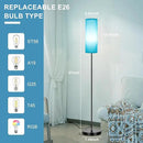 FRIDEKO HOME Floor Lamp for Bedroom, Tall Standing Lamps for Living Room, Modern Corner Floor Lamps for Living Room, 3CCT&Brightness Dimmable, 800 LM, RGB Smart Bulb, Foot Switch, Turquoise Lampshade by CozyNest Decor