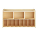 Foundations Wall-Mounted Diaper Organizer for Daycares, 3 Large & 8 Small Storage Compartments, Wood Construction, Maximum Durability by TinyTreasures Baby Boutique