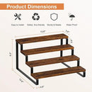 Giikin 4 Tier Spice Rack, Set of 2 Wooden Spice Rack for Countertop, Kitchen Counter Storage Shelves Cupcake Stand Holder Display Stand, Rustic Brown by CozyNest Decor