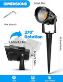 Christmas Spotlight Outdoor 12W RGBW LED Color Changing Landscape Lights with Remote Control 120V Waterproof Plug in Spot Lights Outdoor Landscape Light for Tree Yard Garden Christmas, 8 Pack by GreenHaven Gardens