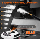Steam Cleaner, 2500W High Handheld Steam Cleaner, 1L Portable Car Steam Cleaner, 6 High Speeds Pressure Temperature Steam Cleaning Machine with 3 Brush Heads for Kitchen Home Car Cleaning（White） by TinyTreasures Baby Boutique