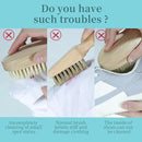 BFWood Laundry Stain Brush, Natural Soft Boar Bristles, Removes Tough Stains from Delicate Fabrics Like Knits, Cotton, and Linens, Gentle on Fabrics, No Damage by CozyNest Decor