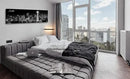 Seattle City Skyline Wall Art Black and White Canvas Prints Panorama Cityscape Picture Night View Painting Poster Modern Artwork Home Decor for Office Living Room - Ready to Hang 13.8" x 47.3" by CozyNest Decor