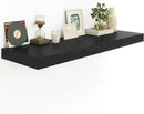 Heimlove 12 Inch Deep Floating Shelves, 55 x 12 inch Extra Long Floating Shelves for Wall, Large Display Shelf & Storage Shelf for Living Room Bedroom Kitchen Home Office, Set of 1, Black by CozyNest Decor