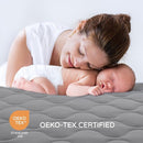 Yoofoss Waterproof Crib Mattress Protector, Quilted Crib Mattress Pad Cover Soft and Breathable, Machine Washable Toddler Mattress Protector for Standard Baby Crib Size 52''x28'' by TinyTreasures Baby Boutique
