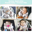 vocheer Baby Travel Pillow(Upgraded), Head and Neck Support Pillow for Pushchair, Car Seat,Stroller, Bouncer, Cotton(Bear) by TinyTreasures Baby Boutique