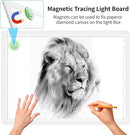 Phylosal Magnetic A3 Light Pad with Bag, Super Bright Light Box with Side Button, Diamond Art Light Board, Lightbox for Tracing and Drawing, USB Power Light Table for Sketching, Weeding Vinyl (White) by TinyTreasures Baby Boutique