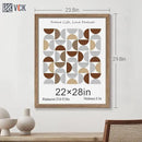 VCK 22x28 Frame 3 Pack - Brown Walnut, Natural Textured Solid Wood Poster Picture Frame, Wall Mounting Hanging by CozyNest Decor
