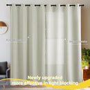NICETOWN Farmhouse Curtains for Living Room, Blackout Thermal Insulated Sliding Door Curtains for Patio Glass Door, Grommet Soundproof Smart Drapes for Office, 1 Pair, 52" W x 95" L, Light Beige by TinyTreasures Baby Boutique