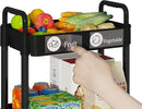 Laiensia Storage Cart,Multifunction Utility Rolling Cart Kitchen Storage Organizer,Mobile Shelving Unit Cart with Lockable Wheels for Bathroom,Laundry,with Classified Stickers by CozyNest Decor