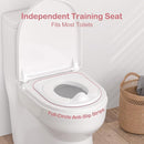 2-in-1 Toddler Potty Training Toilet - Larger Potty Chair & Detachable Training Seat for Boys & Girls Ages 1-3 with Flushing Sound, Wipes Storage, Toilet Paper Holder - Pink by TinyTreasures Baby Boutique