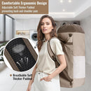 Laundry Bag Backpack, 125L Extra Large Travel with Shoulder Straps, Adjustable & Extendable Design, Laundry Hamper Bag with 3 Pockets for Laundromat, College, Travel, Camping (Brown) by TinyTreasures Baby Boutique