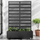 Casaphoria Metal Raised Garden Bed with Trellis and Wheels, 72"x47"x16" Planter Box for Climbing Plants, Vegetables & Vines, Features Drainage Holes and Privacy Screen (Black-Harold)