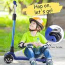 3 Wheel Scooter for Kids Ages 6-12,Kids Scooter with Light Up Wheels, Sturdy Deck Design, and 4 Height Adjustable Suitable for Kid Ages 3-12 by TinyTreasures Baby Boutique