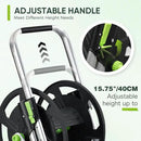 Garden Hose Reel Cart, Holds 75-150 Feet of 5/8-Inch Hose, Portable Hose Reel Cart With Wheels,Adjustable Handrail, Quick Hose Connector by GreenHaven Gardens