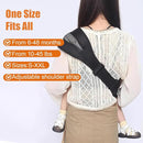 Baby Sling Carrier Toddler Carrier One Shoulder Adjustable Shoulder Strap Labor-Saving Baby Sling 10-45lbs(Black,Cloth) by TinyTreasures Baby Boutique