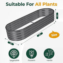Utopia Home Galvanized Raised Garden Bed, 6 by 2 by 1 feet Lightweight Planter Boxes Outdoor with Easy Assembly, Large Garden Bed for Vegetables, Fruits, Flowers, Dark Grey by GreenHaven Gardens