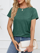 Soft Short Sleeve Shirts for Women, Crew Neck T Shirts for Women Loose Fitting Lightweight Top Basic Tee Shirt by TinyTreasures Baby Boutique