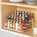 RCHYFEED Spice Rack Organizer for Cabinet, 4 Tier Spice Organization for Cabinet Depth Adjustable,Tierd Spice Rack Seasoning Organizer for Kitchen Countertop Pantry, Metal(1 Pack) by CozyNest Decor