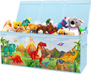 Large Toy Box Chest Organizer with Flip Lid for Kids, Collapsible Oxford Toy Storage Box with Handles for Boys Girls, Sturdy Waterproof Storage Organizer for Bedroom Playroom Nursery, 37.7×12.5×15.7'' by TinyTreasures Baby Boutique