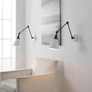 JONATHAN Y JYL7462C-SET2 Rover 7" Classic Industrial Metal Adjustable Arm LED Wall Sconce, White/Oil Rubbed Bronze (Set of 2) for Bedroom, Bathroom, Vanity by CozyNest Decor