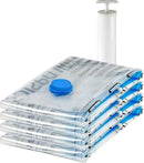 Amazon Basics Vacuum Compression Space Saving Storage Bags with Hand Pump for Clothes Packing, Ideal for Blankets, X-Jumbo Pack of 4 by CozyNest Decor